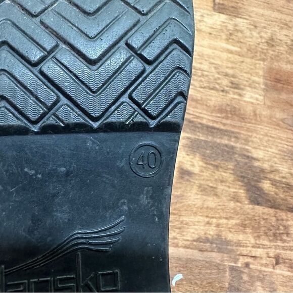 Dansko Black Leather Clogs Sz 40/9 - Picture 7 of 8